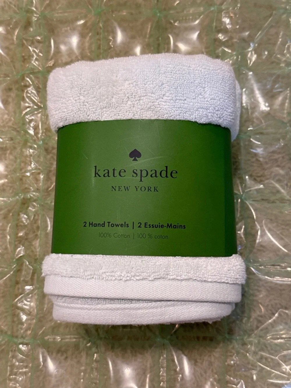 kate spade Cotton Hand Towels - Light Turquoise